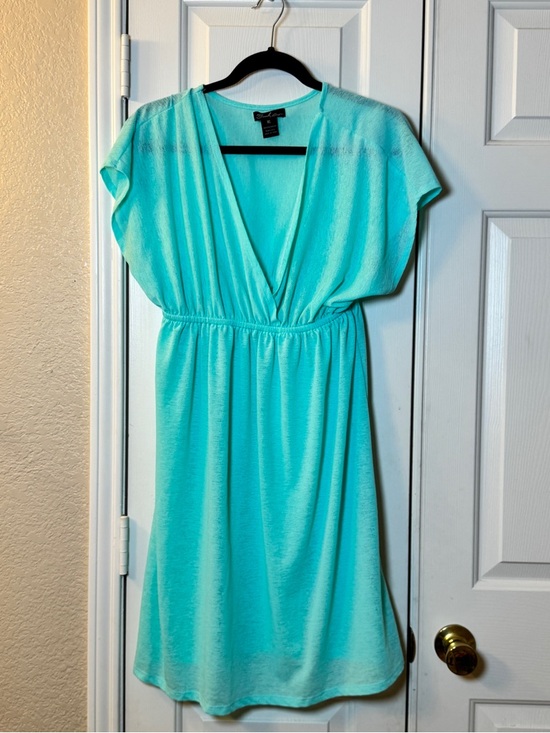 Beach By Exist Other - Beach By exist Turquoise Blue Sheer Cover-Up With Elastic Waist, Womens Size XL